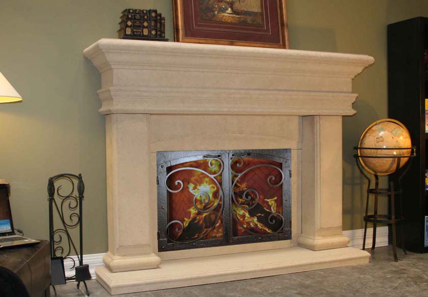 Fireplace mantel picture