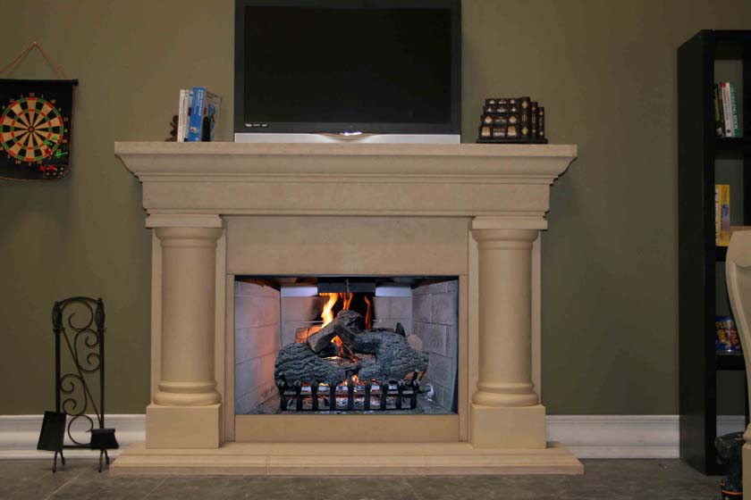 Fireplace mantel picture