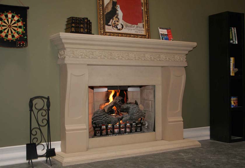 Fireplace mantel picture