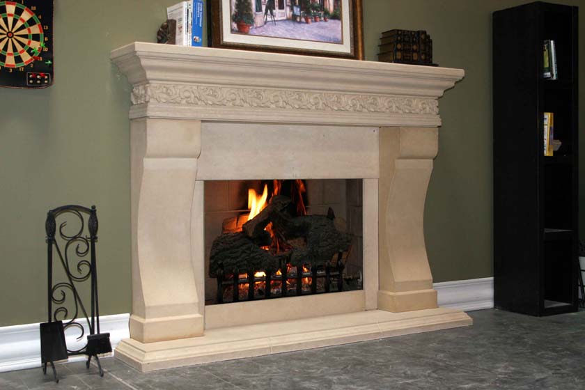 Fireplace mantel picture