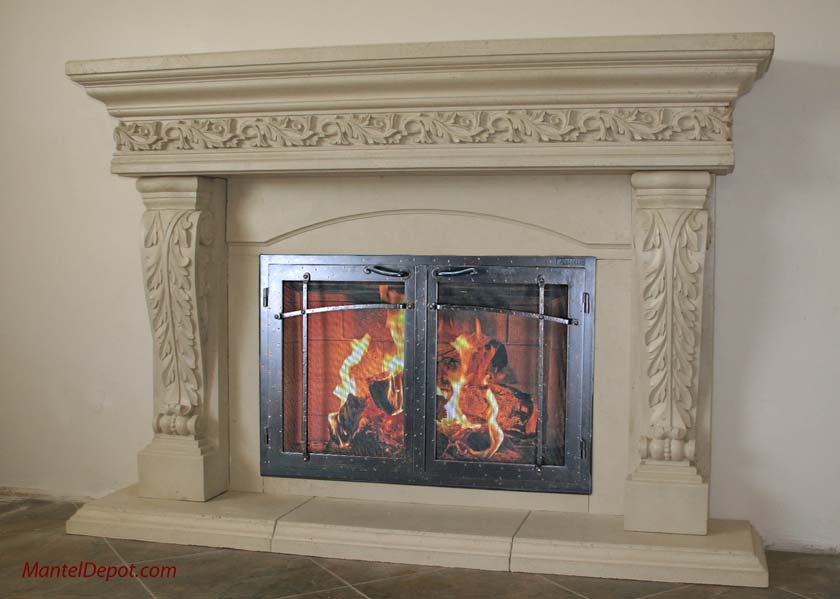 Fireplace mantel picture