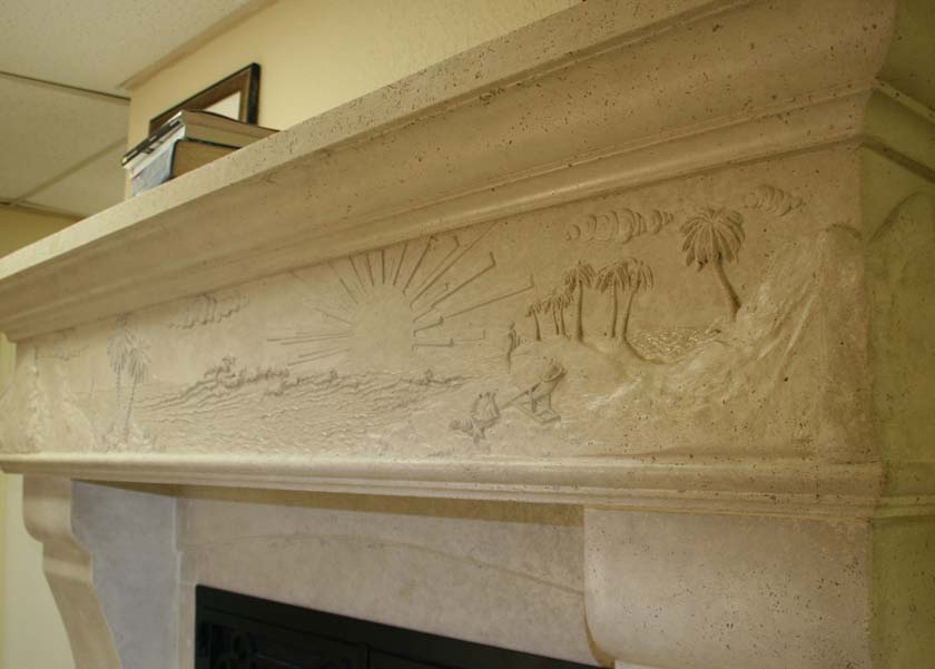 Fireplace mantel picture