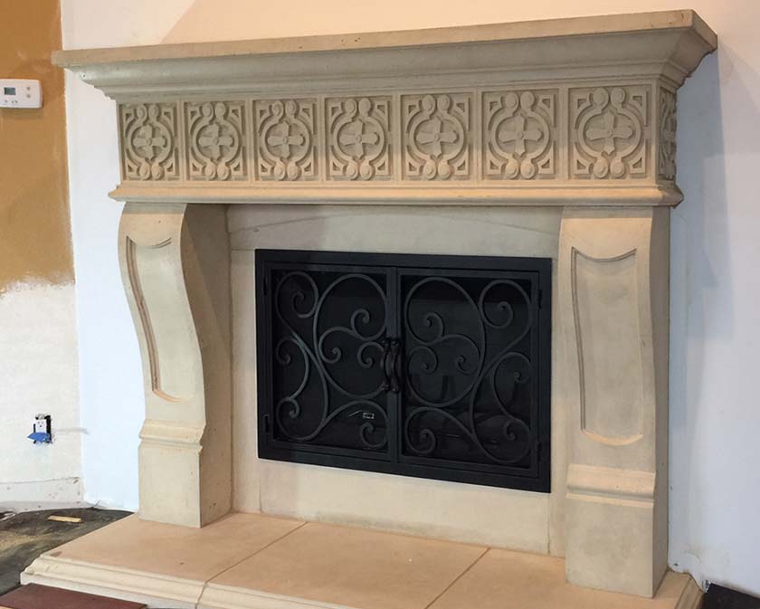 Fireplace mantel picture