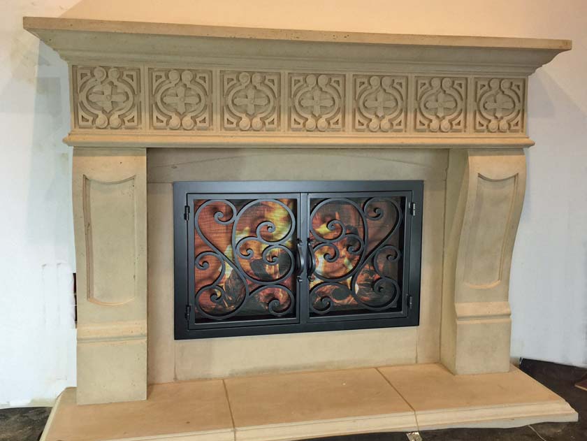 Fireplace mantel picture