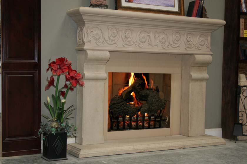 Fireplace mantel picture