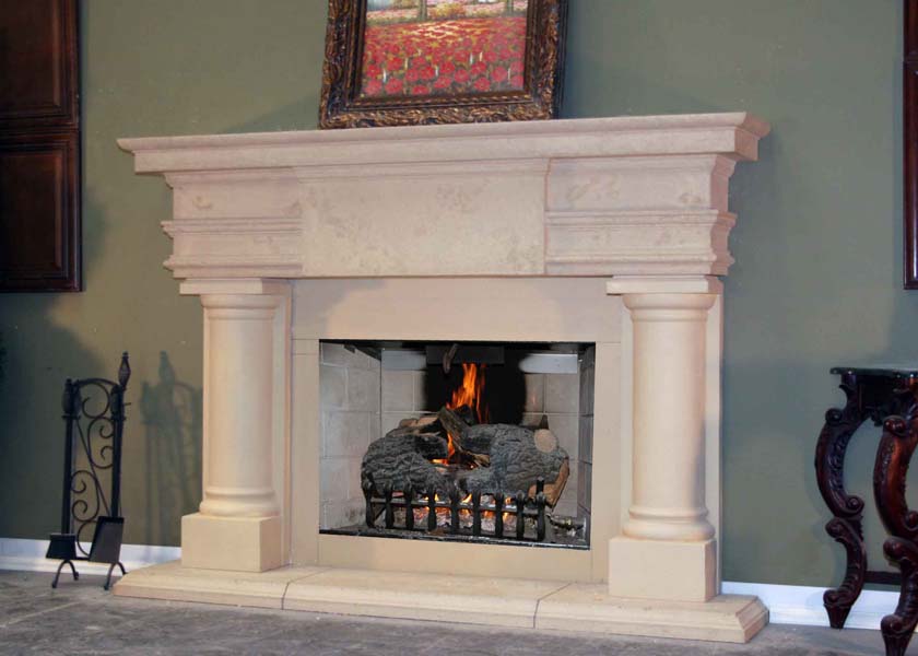 Fireplace mantel picture
