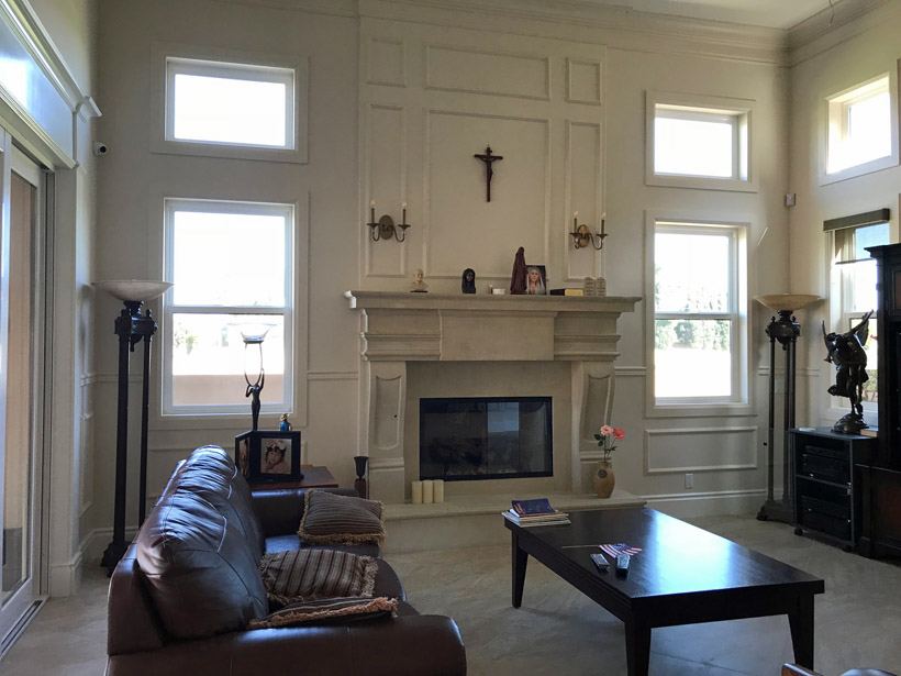 Fireplace mantel picture