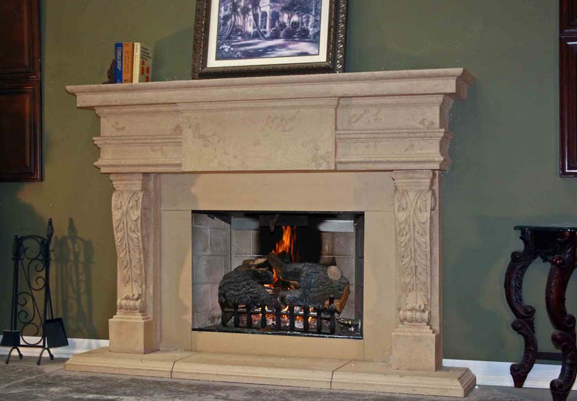 Fireplace mantel picture