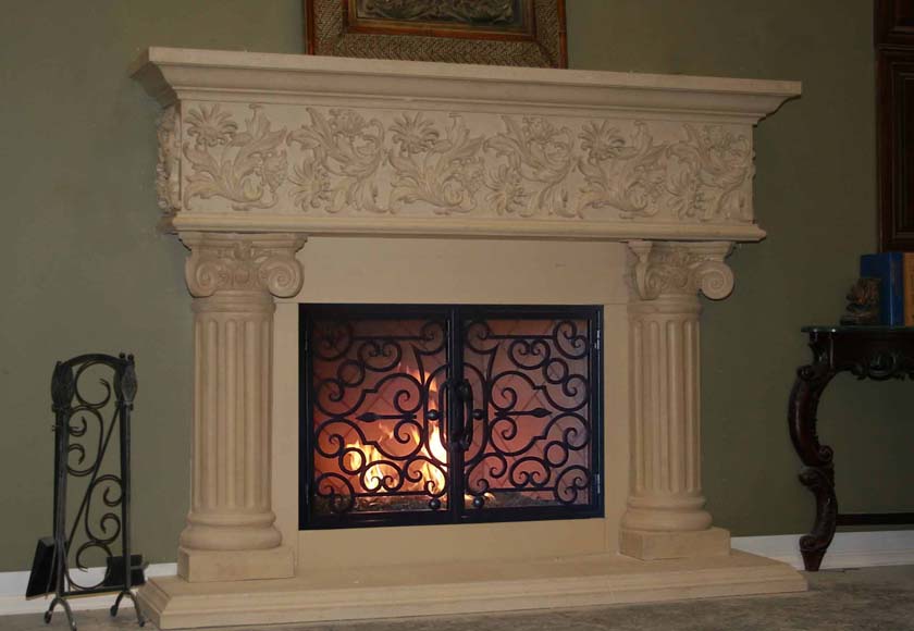 Fireplace mantel picture