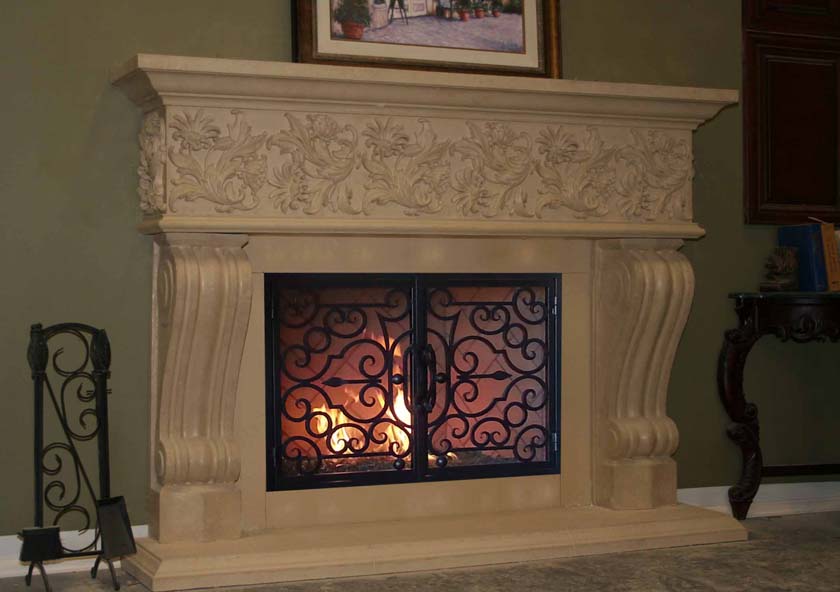 Fireplace mantel picture