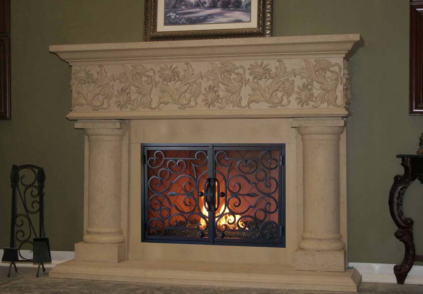 Fireplace mantel picture