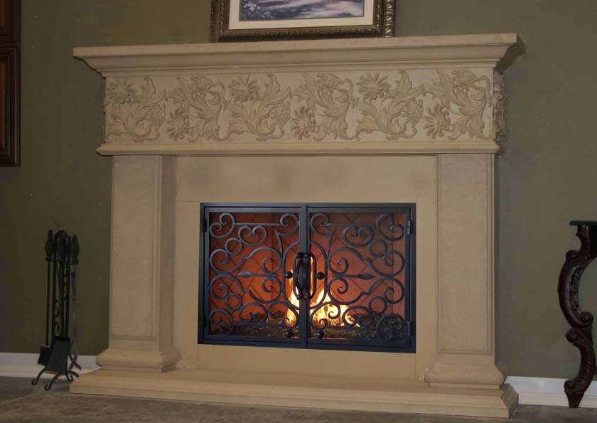 Fireplace mantel picture