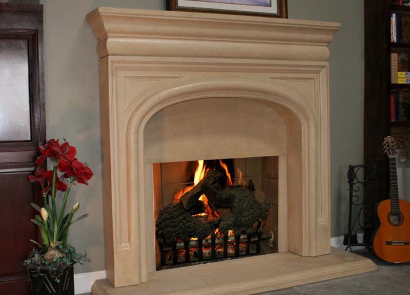 Fireplace mantel picture
