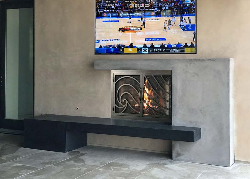 Fireplace mantel picture